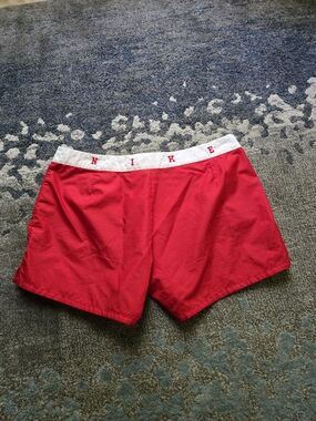 Nike Red Women's Athletic Shorts with White Size L